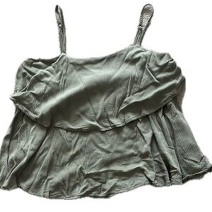 FOREVER 21 green flowy summer tank top Size S